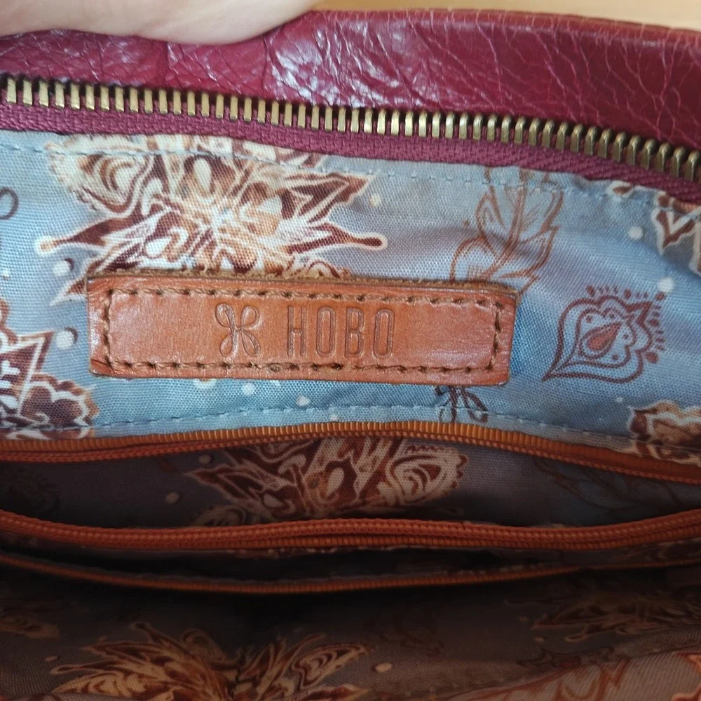 HOBO Brand Cecily Leather Mini Tote Luscious Crimson Red Garnet [Pen Marks] ZA4 - Picture 5 of 5